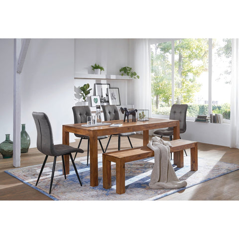 Rootz Esstisch - Esstisch - Massivholz - 140 x 80 cm - Braun - - Handgefertigt - FSC 