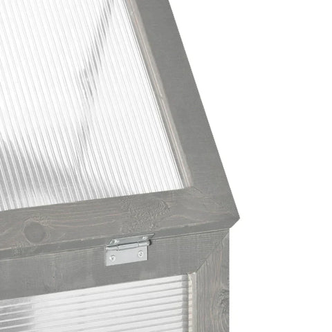 Rootz Greenhouse - Transparante Greenhouse - 3-laags Wood Greenhouse - Tuin Polycarbonaat Cold Frame - Grow House - Opslagplank - Voor Planten Bloemen - Donkergrijs - 58L x 44B x 78H cm