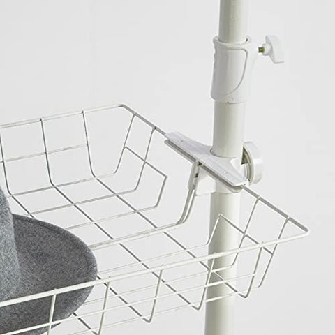 Rootz Telescopische Garderobe-organizer-Ophangrail-Kledingrek-Opbergrekken