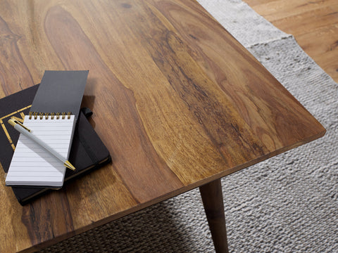 Rootz Eettafel - Sheesham Massief Hout - Rustiek Landhuis Design - Grote Eetkamertafel voor 6-8 Personen - 180x80x76 cm 