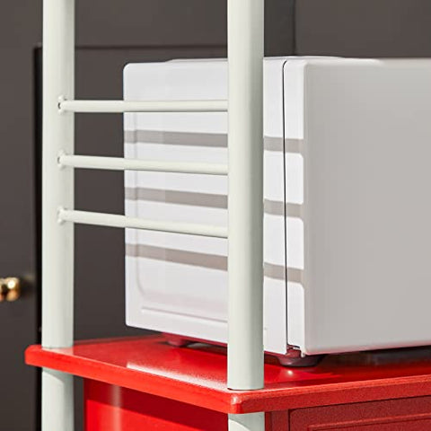 Rootz Microwave Shelf - Kitchen Wheeled Storage Shelf with Cabinet