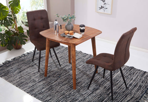 Rootz Esstisch – Palisander-Massivholz – Designer-Küchentisch – Rustikal und modern – Esstisch aus Massivholz – 80 x 78 x 80 cm 