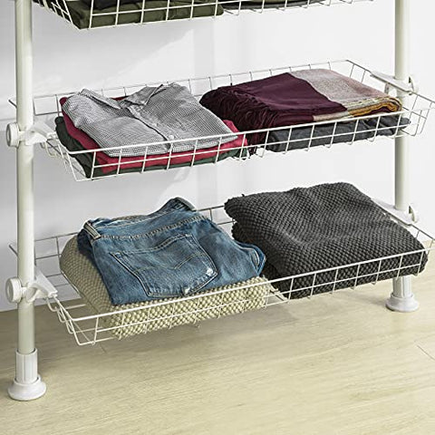 Rootz Telescopische Garderobe-organizer-Ophangrail-Kledingrek-Opbergrekken