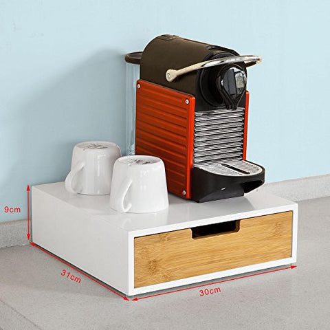 Rootz Coffee Pod Storage Drawer - Coffee Capsule Holder Stand Box-Teabags Storage Case