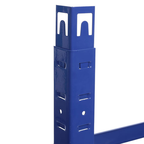 Rootz Storage Rack - Standing Shelf - Metal Shelf - With 5 Adjustable Shelves - Free-Standing Shelving Unit - Steel/Powder Coating/E1 Class MDF - Blue - 160 x 80 x 40 cm