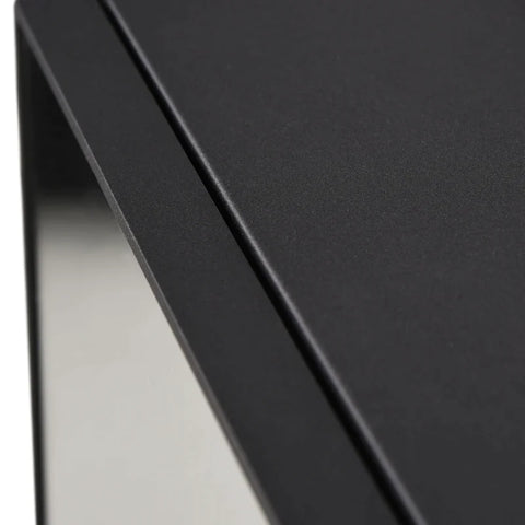 Rootz Mirror Cabinet - 2 Inner Shelves - Open Shelf - Steel Housing - Black - 46 x 13.5 x 58 cm