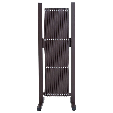 Rootz Scissor Gate - Barrier Scissor - Barrier Extendable - Fence - Expanding Trellis Fence - Brown - L300 x W31 x H103.5 cm