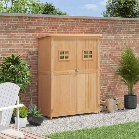 Rootz Tuinschuur - Gereedschapsschuur - Gereedschapskast - Lessenaarsdak - Hout - 127.5x50x164cm