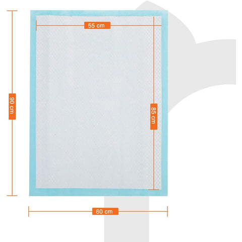Rootz Training Cushions for Puppies - 100 Pieces - Training Cushion - Training Pads - Puppy Toilet - Hygiene Pad - Plasmat - Blue