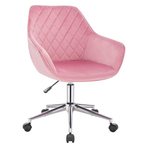 Rootz Bürohocker - Office Chair - Drehhocker - Swivel Stool - Desk Seat - Work Chair - Rolling Chair - Pink - 41 x 44 cm