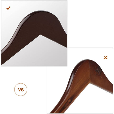Rootz Maple Houten Kleerhangers - 20 Stuks - Rokinkepingen - Broekbrug - Draaibaar - Kleding - Kostuum - Jas - Broek - Zwart