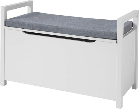 Rootz Storage Bench with Lift Up Top and Seat Cushion - Bench with Storage Chest - Toy Chest