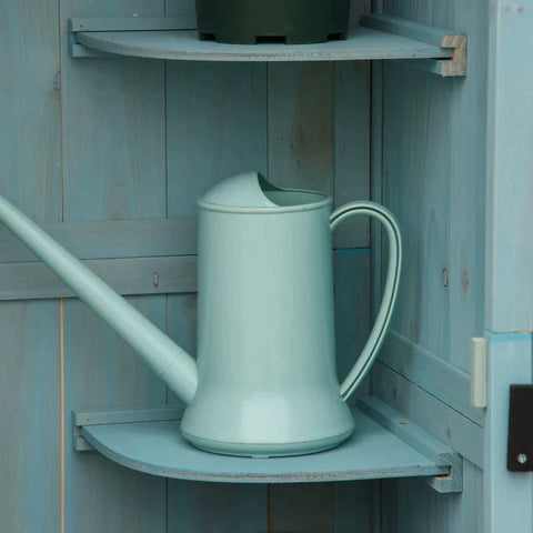 Rootz Garden Shed - Garden Storage Shed - Garden Cabinet - Tool Shed - Garden Tool Shed - Light blue/Green - 77 x 54.2 x 179 cm