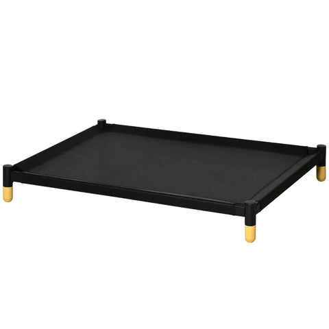 Rootz Pet Bed - Dog Lounger - Dog Bed - Raised Pet - Cat Bed - Dog Sleeping Place - Steel/Mesh Fabric - Black - 41" x 30" x 6".