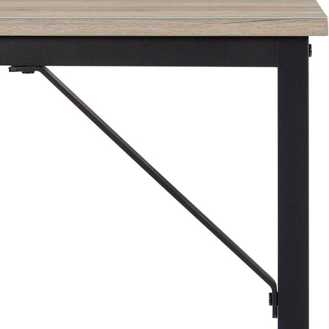 Rootz Bureau - Bureau Met Metalen Frame - Bureau - Computerbureau - Schrijftafel - Thuiskantoormeubilair - Werkstation - Studiebureau - Directiebureau - Verstelbaar Bureau - Gaming Bureau - Greige-Zwart - 100 x 50 x 75 cm (L x B x H)