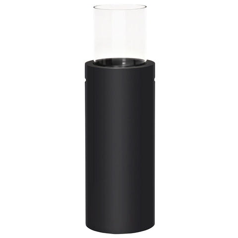 Rootz Ethanol Fireplace - Bio-ethanol Burner - Burning Time No Smoke - Tempered Glass - Black - 30 x 30 x 94 cm