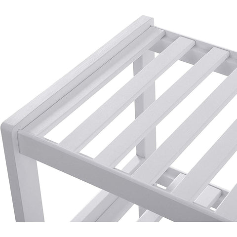 Rootz Bamboo 3-lagiges Schuhregal – Badezimmerregal – Aufbewahrungsregal – Geeignet für 12 Paar Schuhe – 70 x 26 x 55 cm