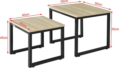 Rootz 2er-Set Couchtisch – Beistelltisch – Beistelltisch