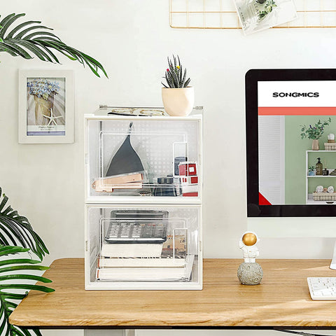 Rootz Schuhkartons – Aufbewahrungsboxen – stapelbar – 8er-Set – Organizer – transparent – ​​28 x 31 x 24,5 x 17,5 cm, 36 x 21 cm