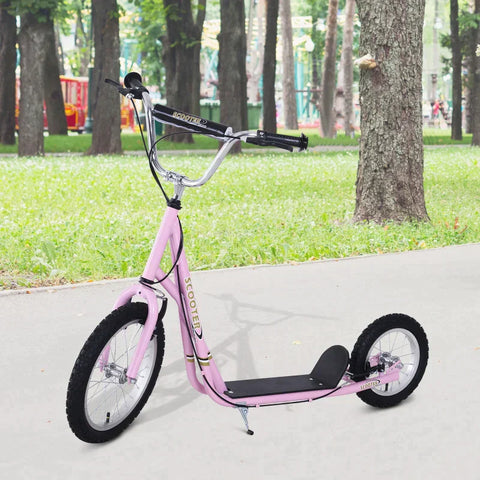 Rootz Kinderroller – Tretroller – Stadtroller – Teenager-Roller – Push-Kick-Scooter für Kinder – verstellbarer Lenker – Doppelbremsen-Ständer – Pink