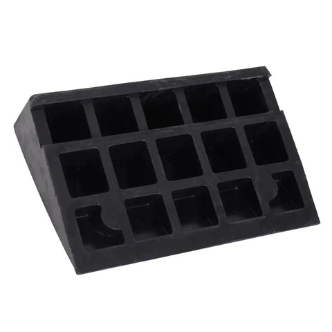 Rootz Bordsteinrampe – Rampe – 2-teilige Gummirampe – Schwellenrampe für Auto – Schwarz – L48 x B32 x H13 cm