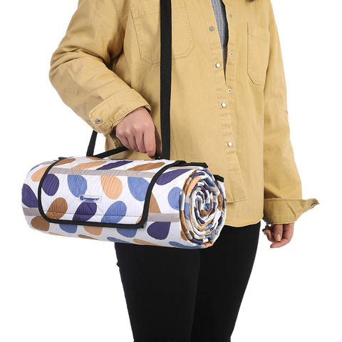 Rootz Picnic Blanket - Fleece - Heat Insulating - Waterproof - Handle - 200 x 200 cm