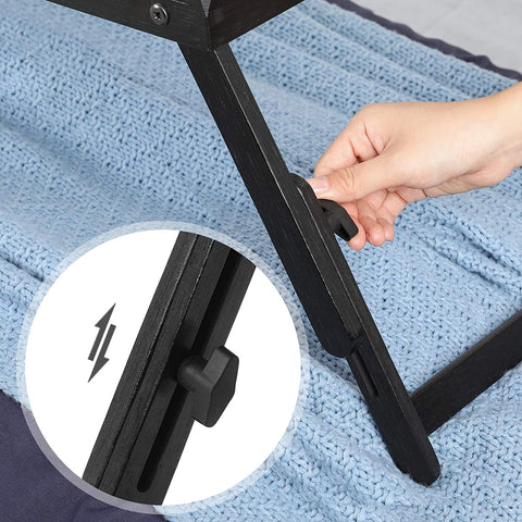 Rootz Laptopstandaard - Laptophouder - Voor Bed en Bank - Ontbijttafel - In Hoogte Verstelbaar - 15,6 Inch - Bruin - Zwart - Industrieel