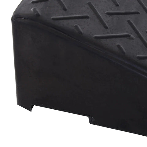 Rootz Bordsteinrampe – Rampe – 2-teilige Gummirampe – Schwellenrampe für Auto – Schwarz – L48 x B32 x H13 cm