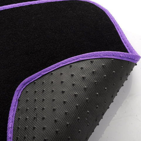 Rootz Car Floor Mats - Auto Carpets - Vehicle Foot Covers - Interior Protectors - Car Matting - Floor Covers - Car Padding - Purple/Black - 66 x 43 cm Front 40x29.5cm