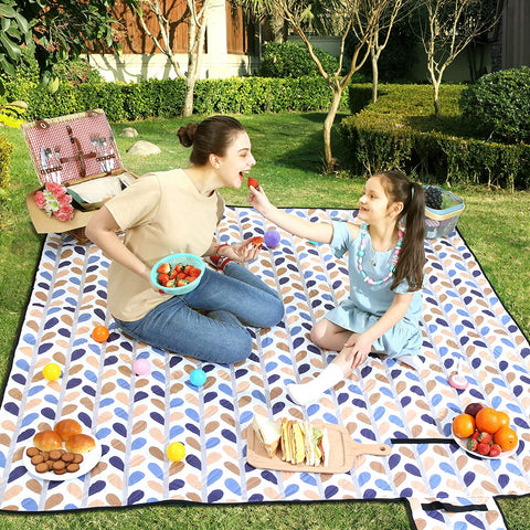 Rootz Picnic Blanket - Fleece - Heat Insulating - Waterproof - Handle - 200 x 200 cm