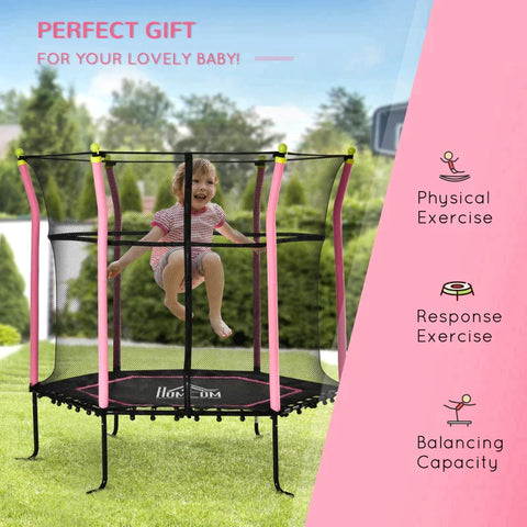 Rootz Kids Trampoline - Trampoline - Mini Bouncer Jumper - Garden Trampoline - With Safety Net