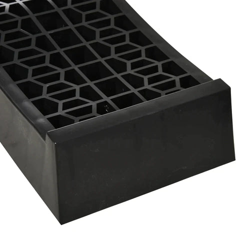 Rootz Rampe – Schwellenrampe – Bordsteinrampe – Gummirampen – Anti-Rutsch-Rampen – PP – Schwarz – 70 x 20 x 8 cm
