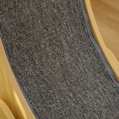 Rootz Scratching Post - Cat Wheel - Cat Treadmill - Wooden Cat Exercise Wheel - Scratching Tree - Cat Tree - Wood/Grey - 60 x 32 x 66.5 cm
