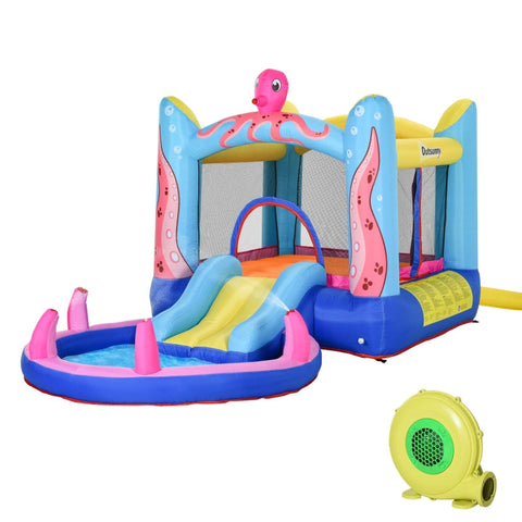 Rootz Hüpfburg – aufblasbare Hüpfburg – Rutschen-Hüpfburg – Spielburg – Wasserpark für Kinder – aufblasbares Trampolin – Wasserrutschen-Pool – Oxford-Stoff – 360 x 175 x 180 cm