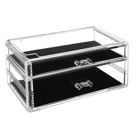 Rootz Makeup Organizer - With 5 Drawers - Cosmetic Storage - Makeup Case - Beauty Drawer Organizer - Multi-drawer - Polystyrene - Transparent - 24 x 22 x 13.5 cm (W x H x D)