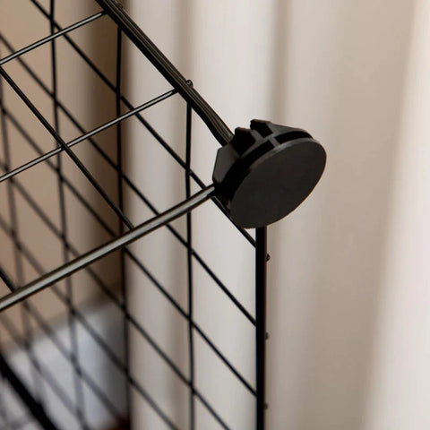 Rootz Plug-in Shelving - Cube Shelf - Shoe Rack - 9 Cubes - Modular Structure - Steel - Black - 35 x 35 x 35 cm