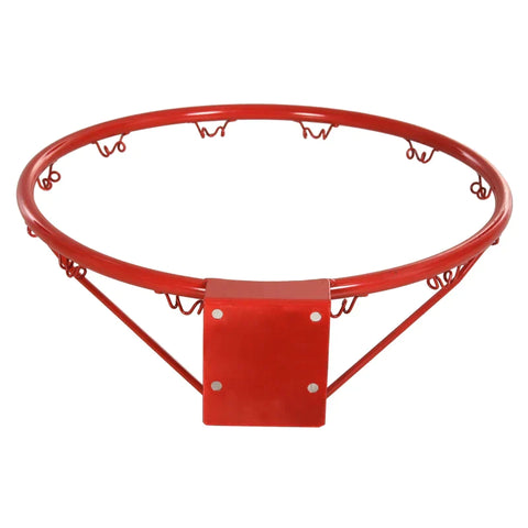 Rootz Basketballkorb mit Netz – Basketballnetz – für drinnen und draußen – Stahlrohr + Nylon – Rot + Blau + Weiß