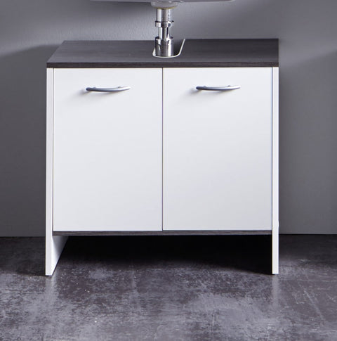 Rootz Bathroom Cabinet - Washbasin Cabinet - White - 60 x 55 x 28 cm