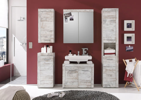Rootz Badezimmerschrank – Waschbeckenschrank – Grau – 72 x 56 x 34 cm
