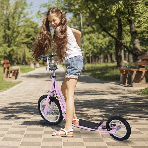 Rootz Kinderroller – Tretroller – Stadtroller – Teenager-Roller – Push-Kick-Scooter für Kinder – verstellbarer Lenker – Doppelbremsen-Ständer – Pink