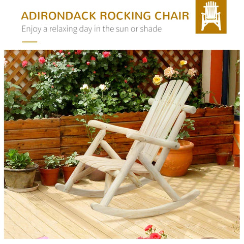 Rootz Rocking Chair - Swing Chair - Swing Garden Chair - Relaxation Chair - Natural - W66 x D96 x H98cm