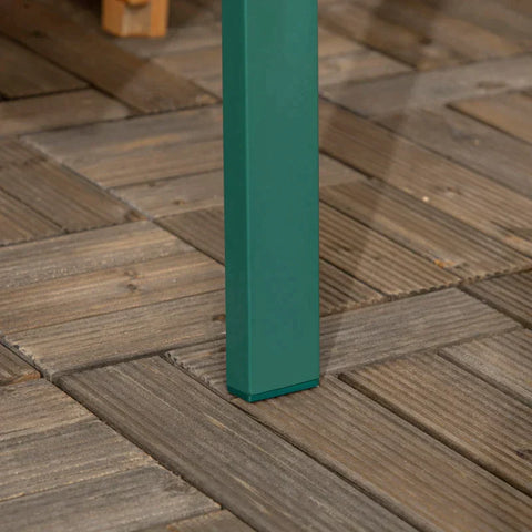 Rootz Garden Bench - 2 Seater Metal Garden Bench - Weather Resistant - Green - 127cm x 63cm x 83cm