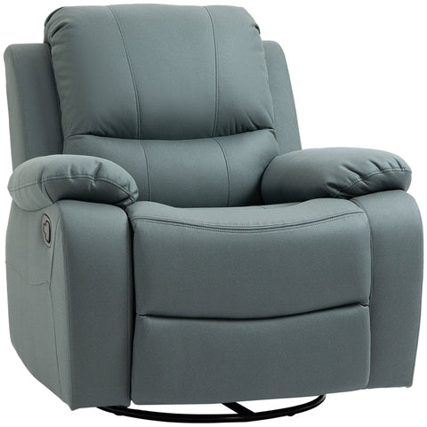 Rootz Relax Chair - Recliner - Living Room Chair - With Tilt Adjustment - 360° Rotatable - Polyester/Foam/Steel - Green - 93 cm x 100 cm x 98 cm