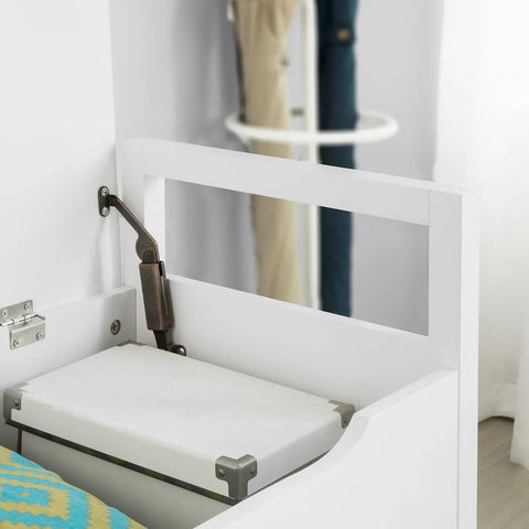 Rootz Storage Bench with Lift Up Top and Seat Cushion - Bench with Storage Chest - Toy Chest