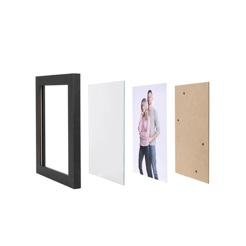 Rootz Fotorahmen – Collage-Fotorahmen – 5er-Set Fotorahmen – Wandmontierter Fotorahmen – Bilderrahmen – Wand-Fotorahmen – dekorativer Fotorahmen – Galerie-Fotorahmen – Schwarz – 13,5 x 18,6 cm