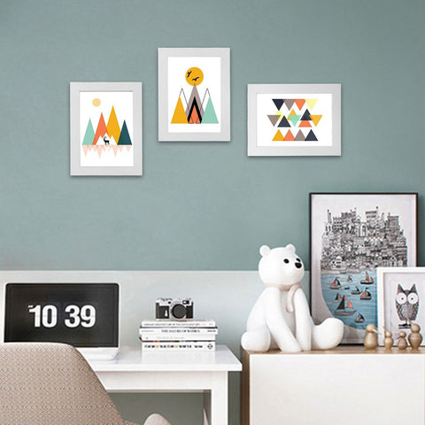 Rootz Photo Frame - Collage Photo Frame - Set Of 3 Photo Frame - Wall Mounted Photo Frame - Picture Frame - Wall Photo Frame - Decorative Photo Frame - Gallery Photo Frame -  White - 16 x 21.1 cm