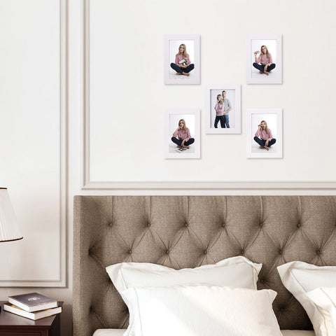 Rootz Photo Frame - Collage Photo Frame - Wall Mounted Photo Frame - Picture Frame - Wall Photo Frame - Decorative Photo Frame - Gallery Photo Frame - White - 13.5 x 18.6 cm