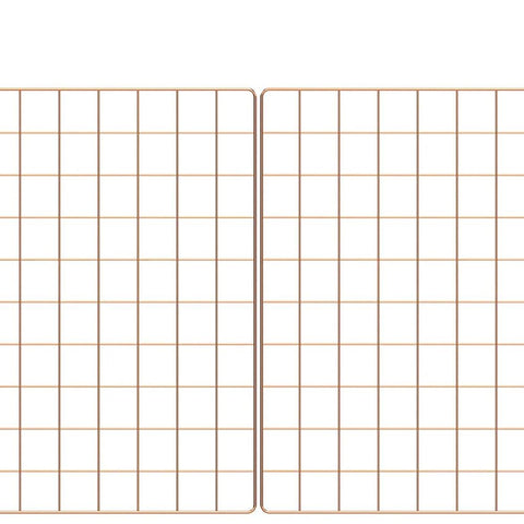Rootz Photo Wall Made - Photo Wall Made Of Wire Mesh - Grid Plate - S Hooks - Hemp Cord - Foldback Clamps - Wooden Clamps - Non-marking Wall Hooks - Hammer - Gold - 42 x 31 cm