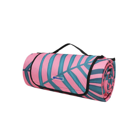 Rootz Picnic Blanket - Waterproof Picnic Blanket - Large Picnic Blanket - Portable Picnic Blanket - Family Picnic Blanket - Tropical Fern - 200 x 200 cm