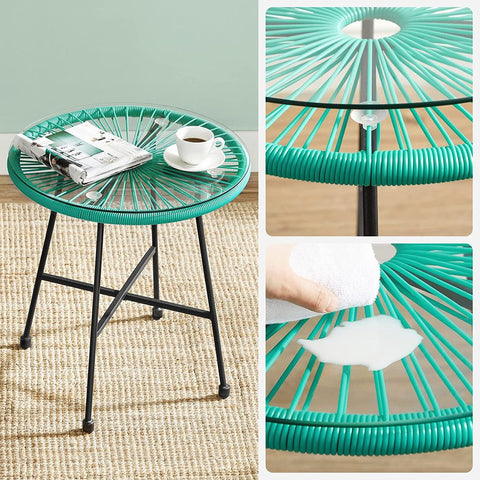Rootz Garden Chairs Table Set - Outdoor Furniture Set - Outdoor Seating Set - Outdoor Relaxation Set - Black
